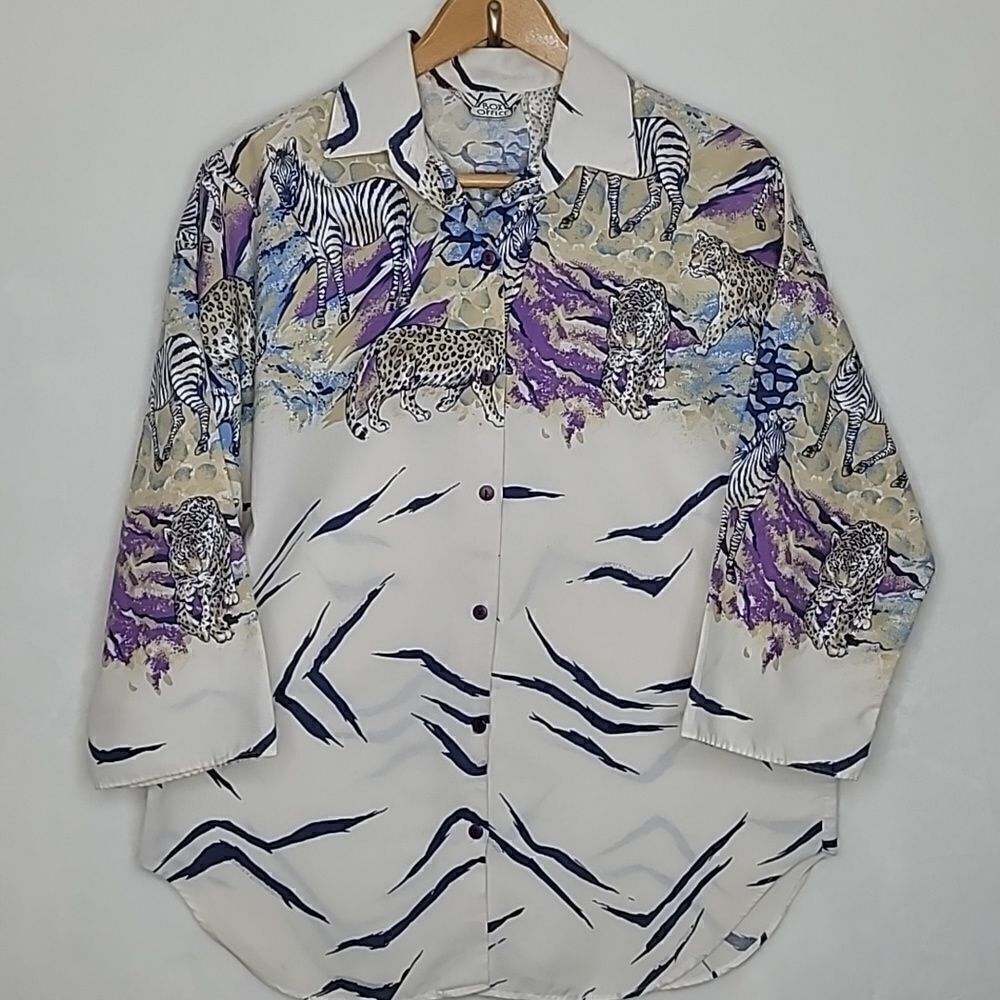 Vintage 80s Box Office AOP Safari Shirt